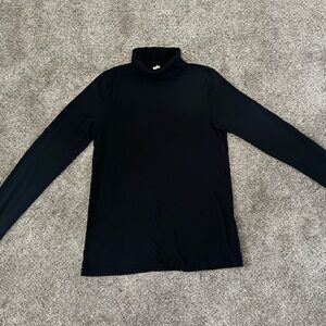 J. Crew | Closet Staple Black Turtleneck Long Sleeve Tee Shirt Black Size Large